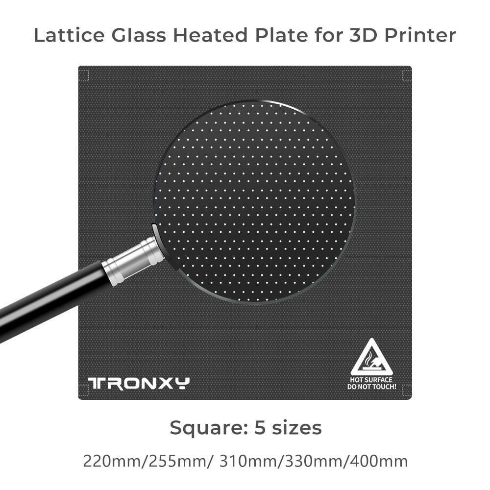 Lattice Glass Heated bed Plate 5 Sizes 3D Printer Parts & Accessorie for Hot Bed