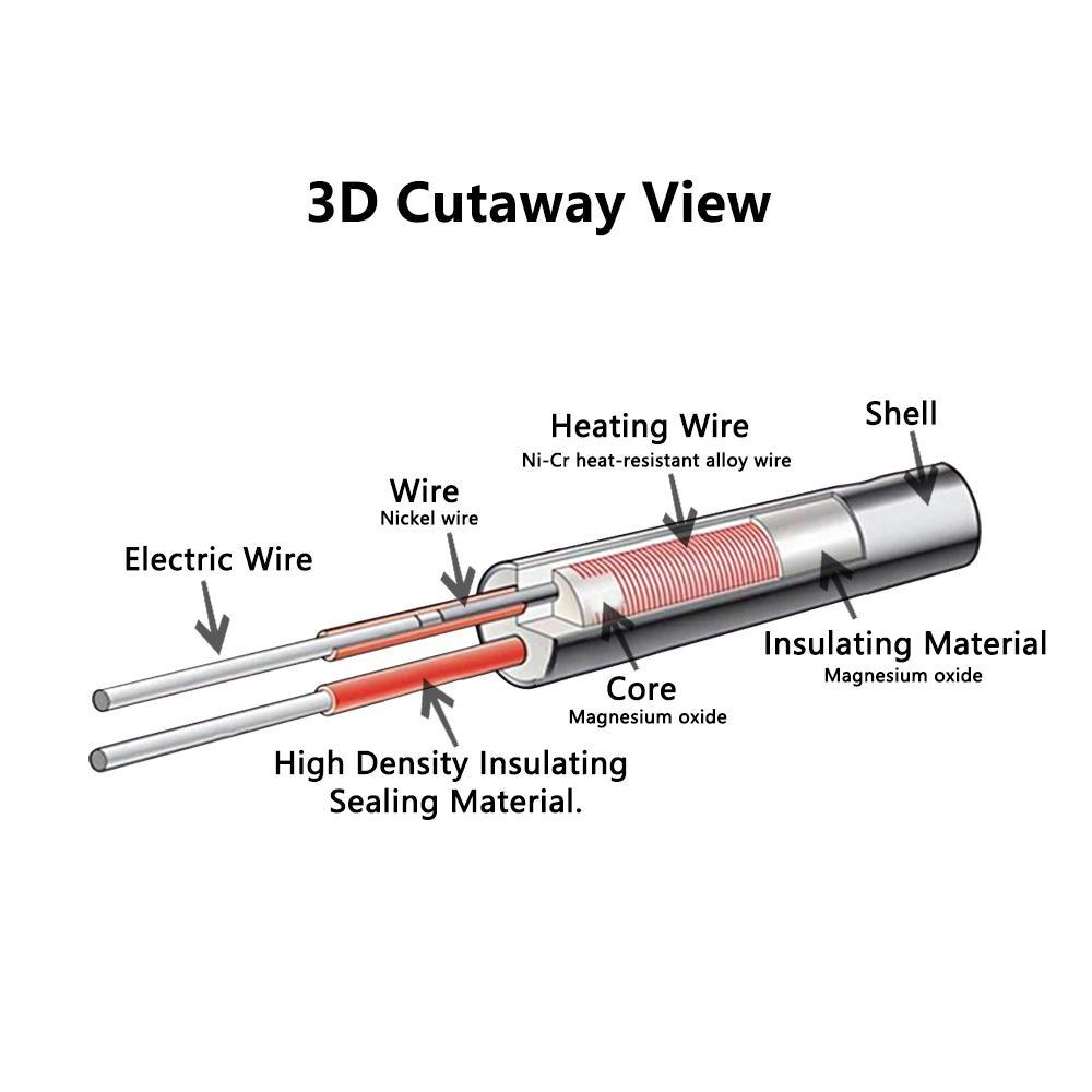 3D Printer Parts and Accessories 24V 50W 1.2 meter Heating rod