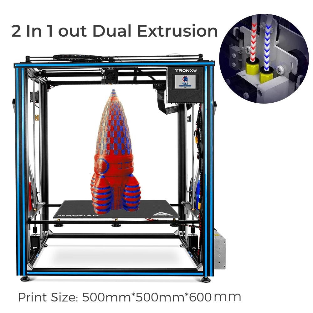 Tronxy X5SA 500-2E 2-In-1-Out Large Size Dual Extruder 3D Printer