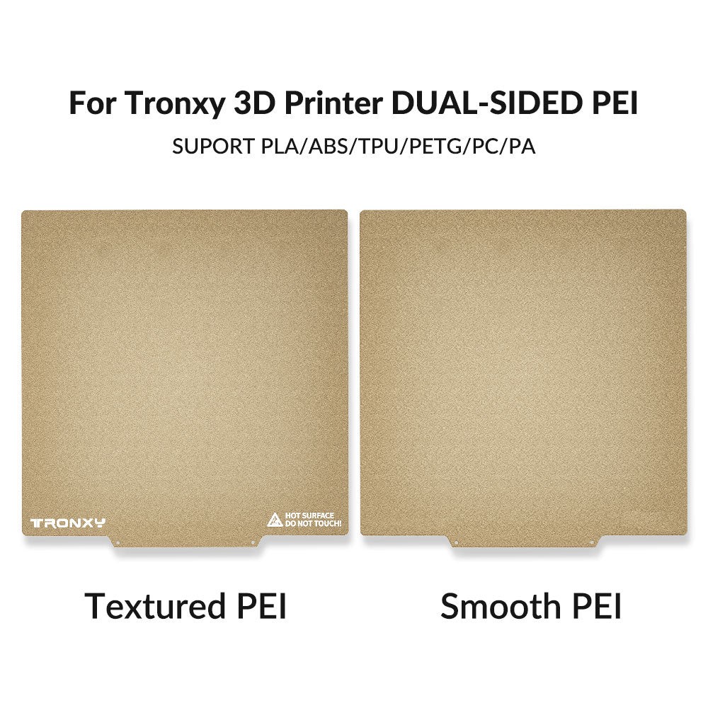 Tronxy PEI Double Sided Textured PEI Sheet Sheet Build Plate Magnetic Base Hot Bed Sticker