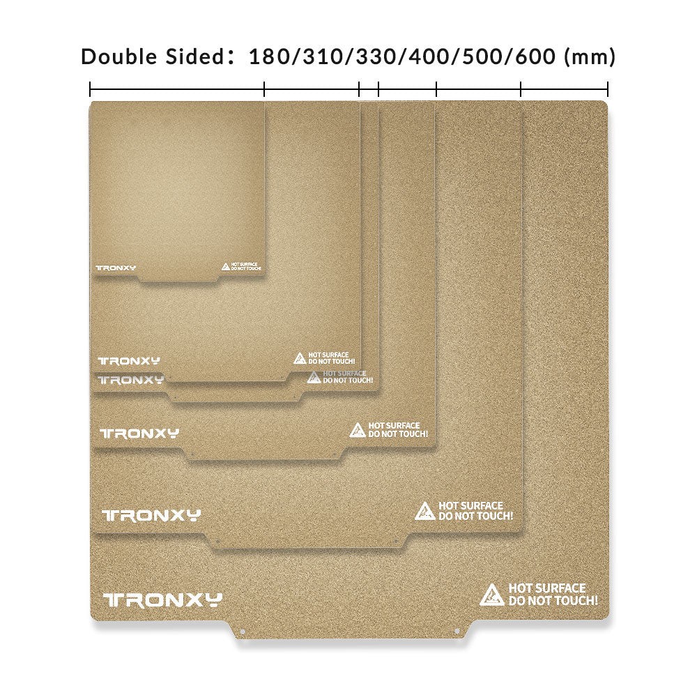 Tronxy PEI Double Sided Textured PEI Sheet Sheet Build Plate Magnetic Base Hot Bed Sticker