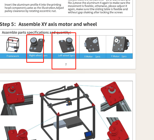 Left and Right wheels kits For X5SA Series