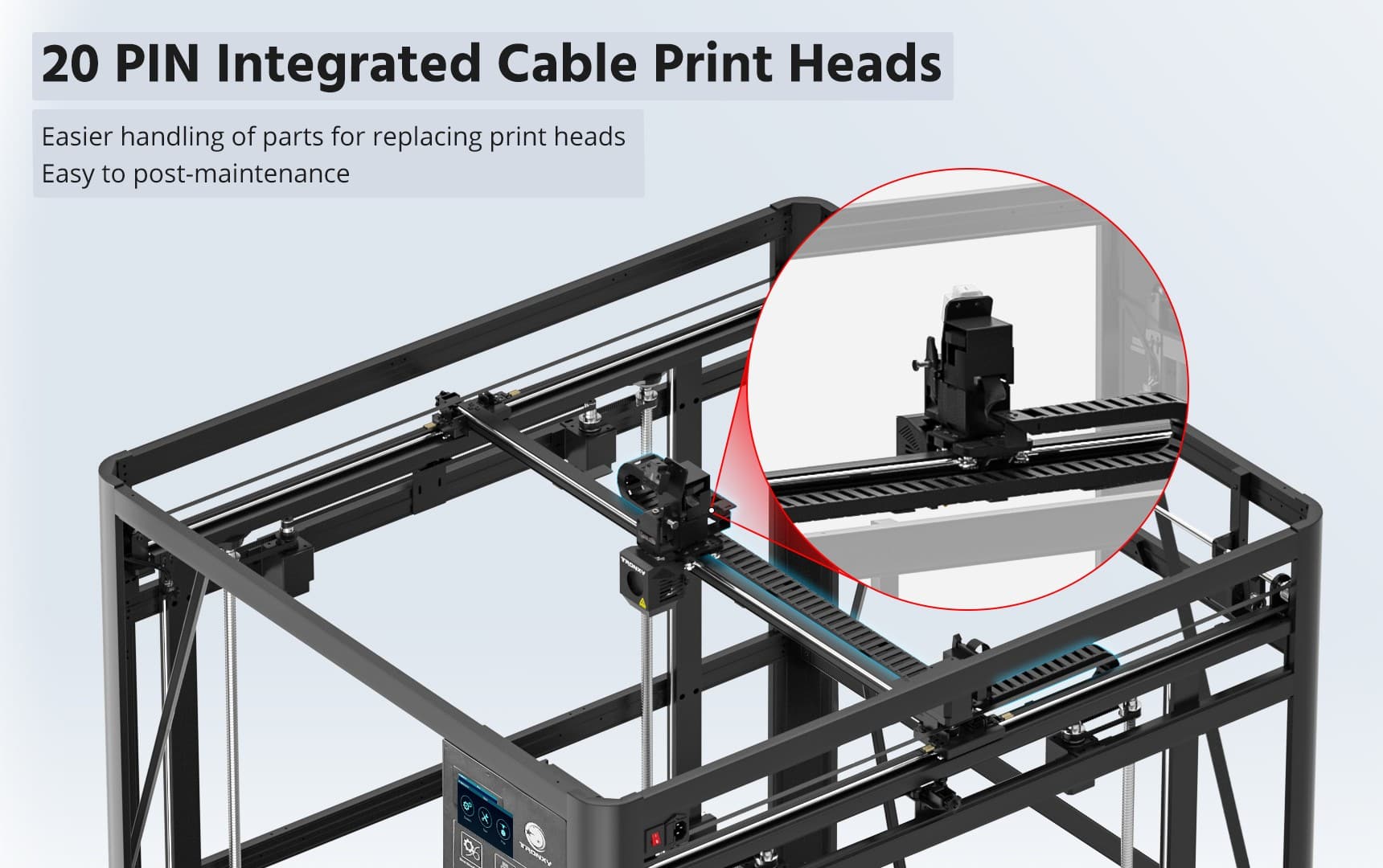 VEHO 1000 3D Printer: 20-Pin Integrated Cable Print Head - an Innovative Choice for Precision, Efficiency and Versatility