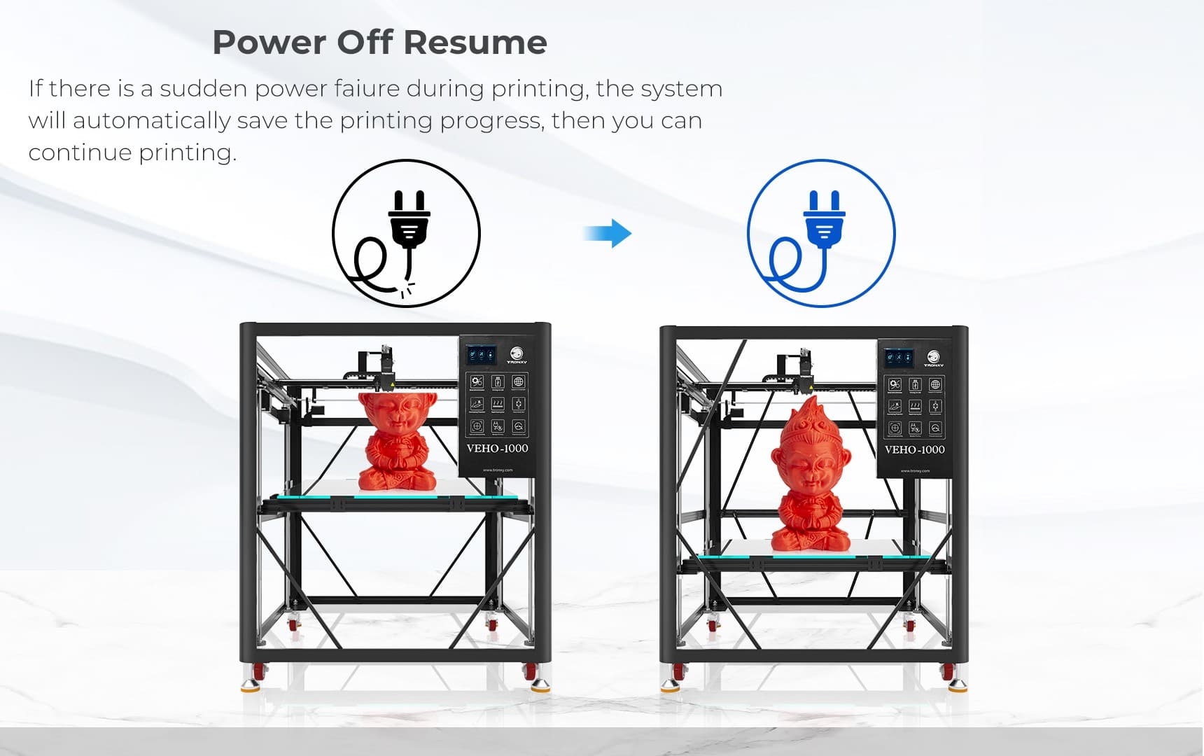 VEHO 1000 3D Printer: Excellent Power-Off Continuous Printing, Reshaping Manufacturing Without Boundaries