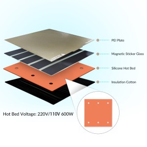 Silicone Heated Plateform for VEHO Serious 3D Printers