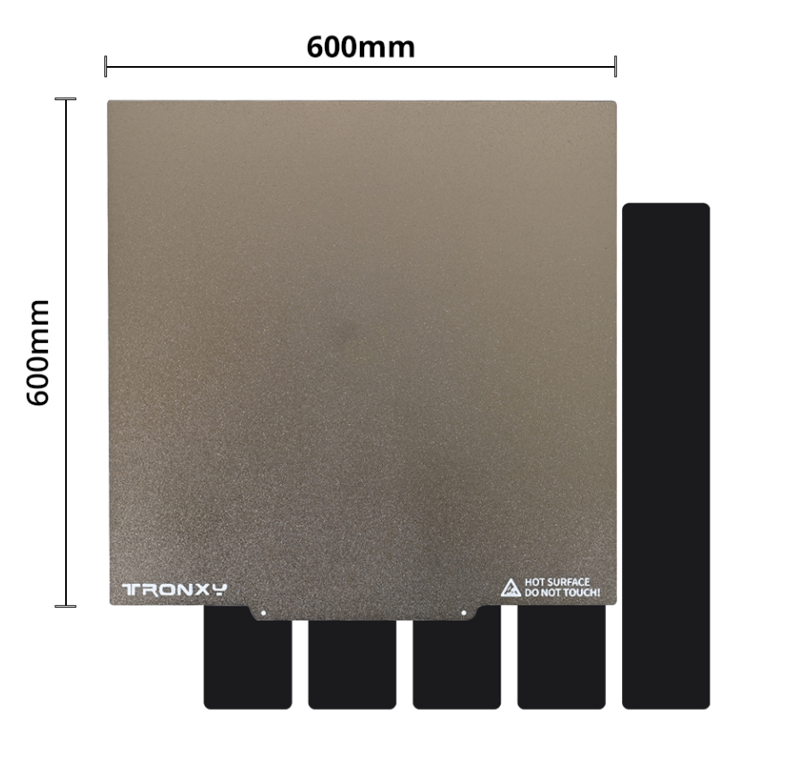 Tronxy PEI Double Sided Textured PEI Sheet Sheet Build Plate Magnetic Base Hot Bed Sticker