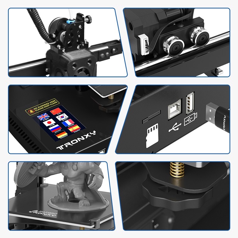TRONXY CRUX 1S 3D Printer,2025 New Version Max 300mm/s High Speed Printing,275°C Direct Extruder, Print Size 180x180x180mm,Ideal for Precision and Efficiency