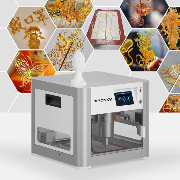 【2025 New】Tronxy T2 Food-Safe High-Speed 3D Printer Specialized for Chocolate & Candy Printing | Custom Cookie Cutters, Sugar Art, Safe Edible Filament
