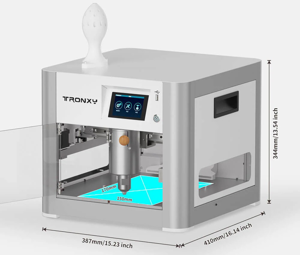 【2025 New】Tronxy T2 Food-Safe High-Speed 3D Printer Specialized for Chocolate & Candy Printing | Custom Cookie Cutters, Sugar Art, Safe Edible Filament