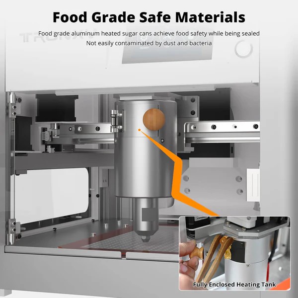 【2025 New】Tronxy T2 Food-Safe High-Speed 3D Printer Specialized for Chocolate & Candy Printing | Custom Cookie Cutters, Sugar Art, Safe Edible Filament