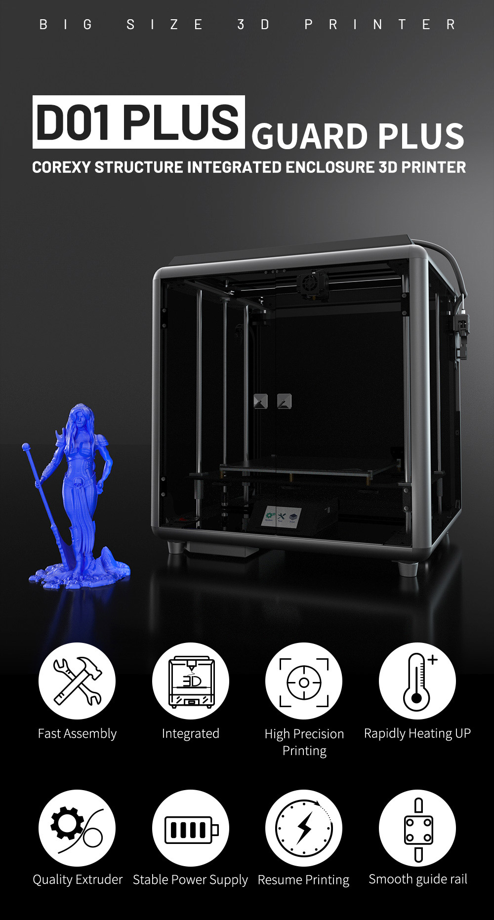 D01 PLUS GUARD V2 3D Printer