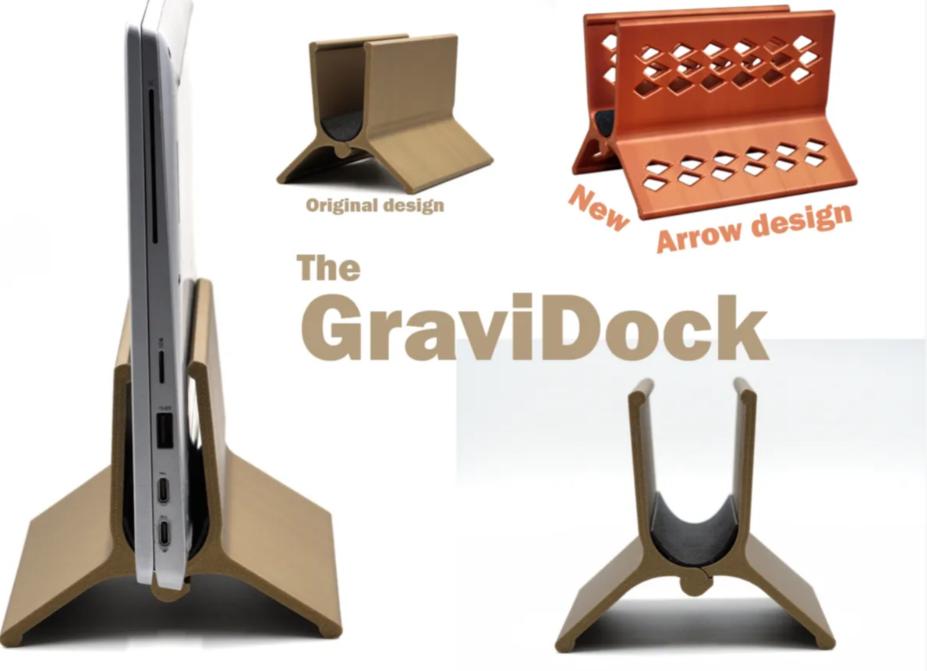 GraviDock - gravitational laptop and tablet stand SBlob