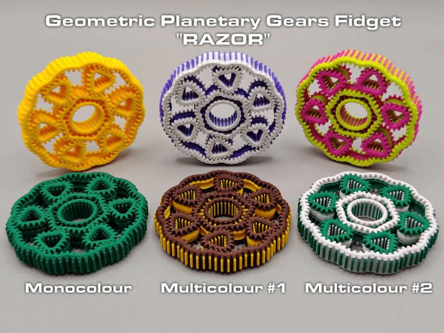 "Razor" Geometric Planetary Gears Fidget Spinner