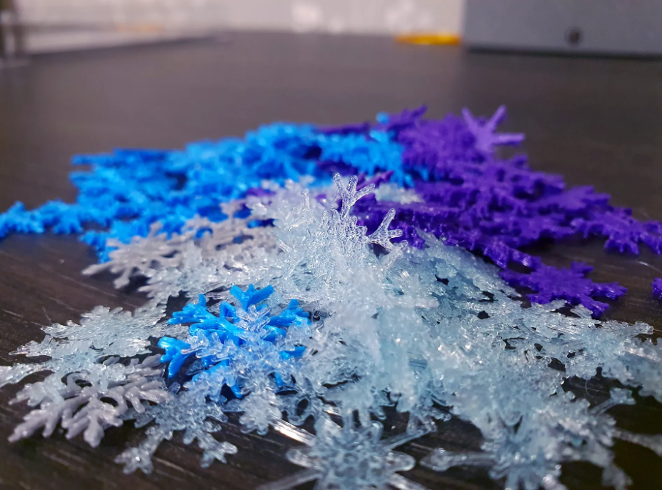 49 Mini Glitter Snowflakes - Adhesion Torture Test