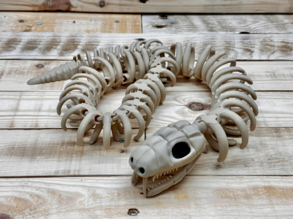 Movable snake skeleton