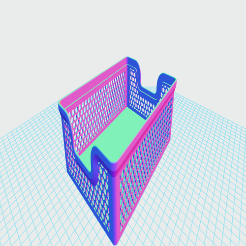 140x200mm Stacking Basket - Slim, 72mm high