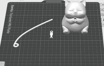 Fishing Kitten, Cat, Desktop Sculpture
