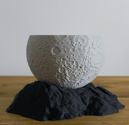 Moon Flower Pot with Base