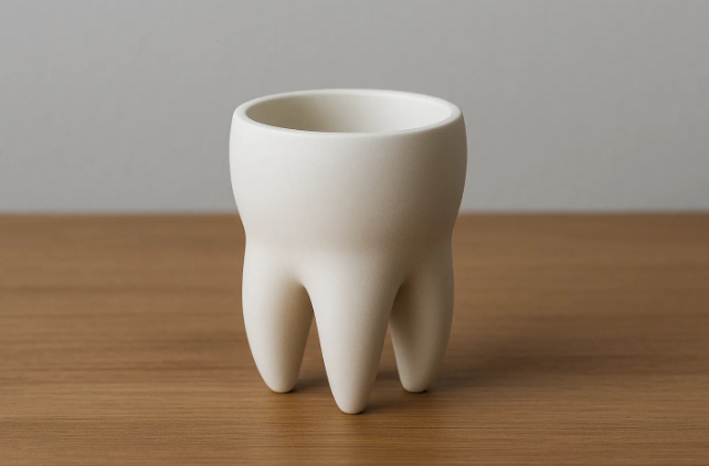 Tooth-shaped flower pots