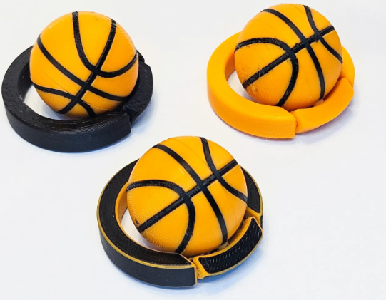 Rotating basketball decompression toy