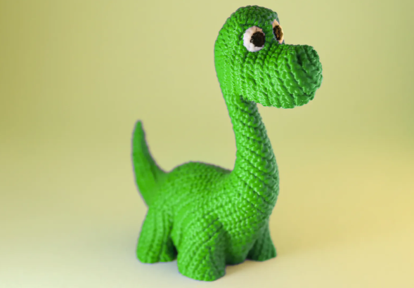 Knitted cute dinosaur