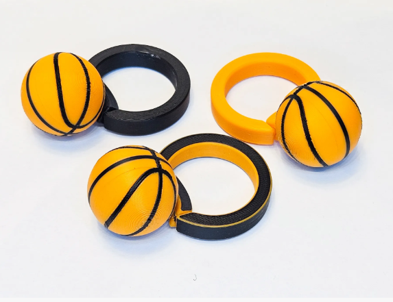 Rotating basketball decompression toy
