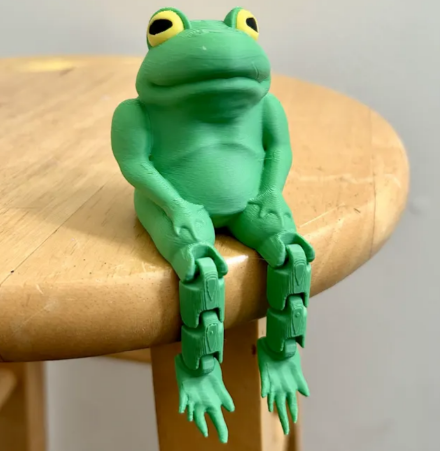 Funny sitting frog