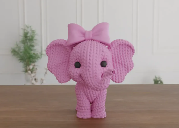 Cute knitted elephant