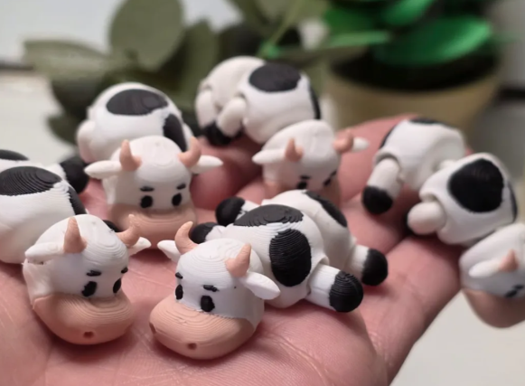 A small cow with movable joints
