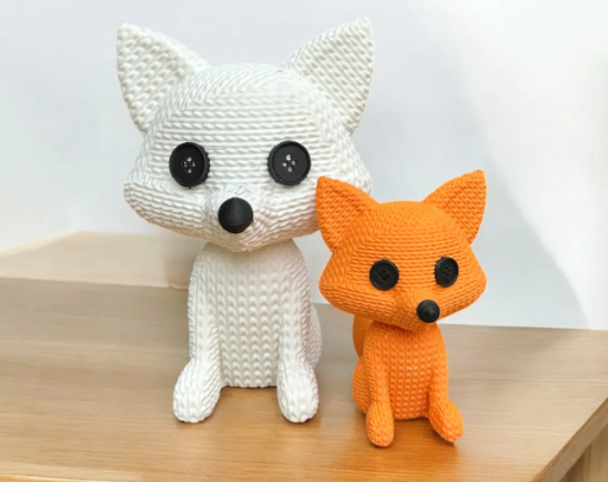 Cute knitted fox