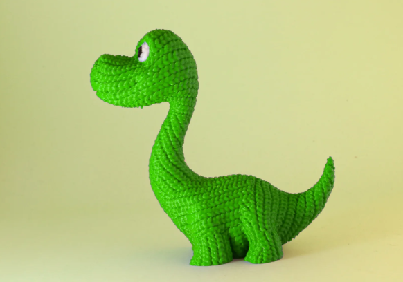 Knitted cute dinosaur