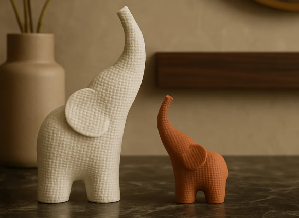 Knitted Textured Elephant – Decorative Model