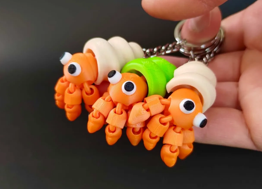 Cute movable hermit crab