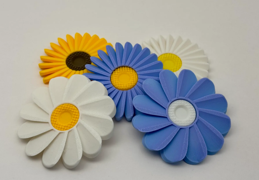 Spring Flower Decompression Spinning Top