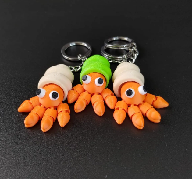Cute movable hermit crab