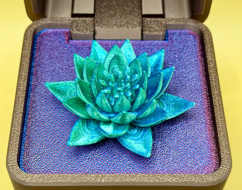 Rotating Water Lily Music Box
