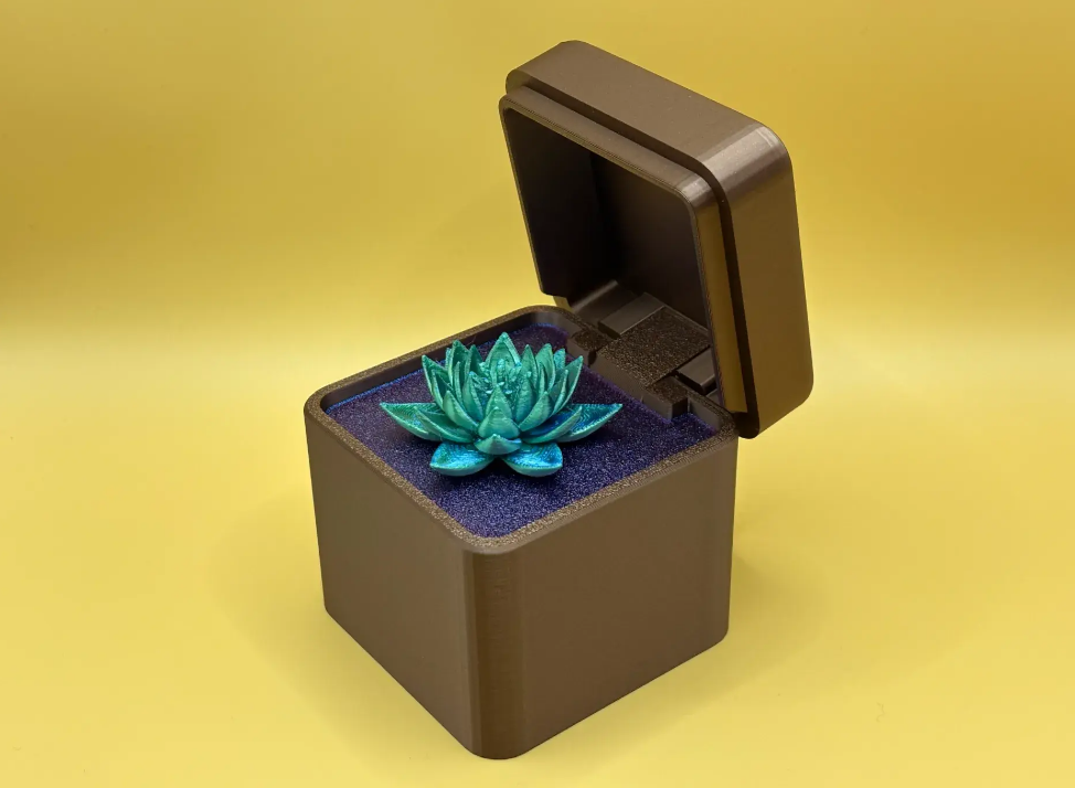Rotating Water Lily Music Box