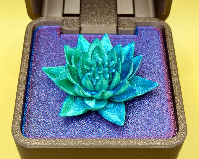 Rotating Water Lily Music Box