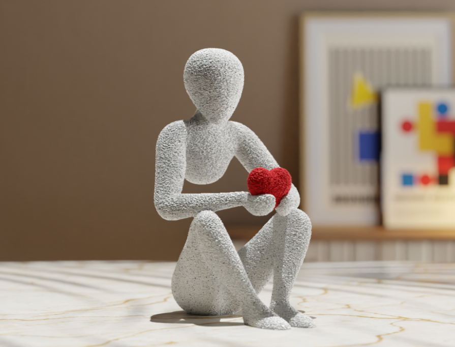 NOBody - Embrace of Love: A Minimalist Sculpture