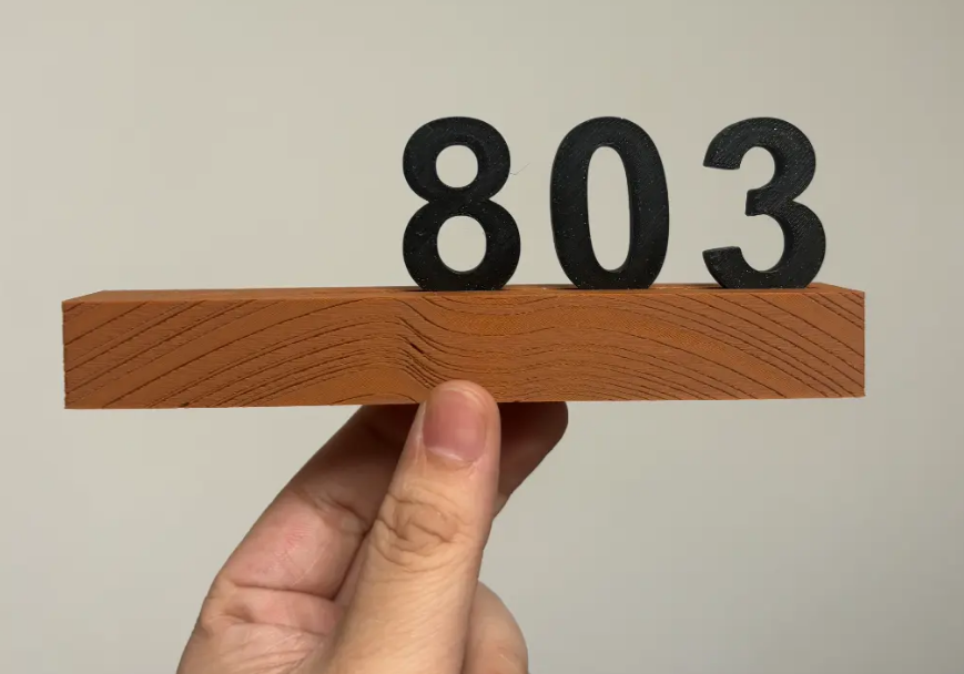 House number imitation wood grain customizable house number DIY