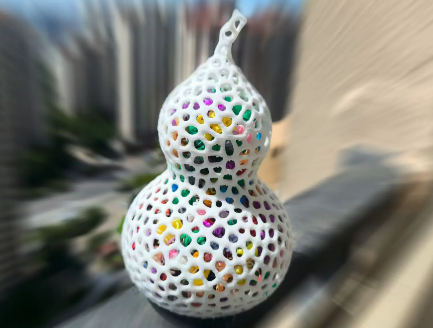 Gourd-shaped bamboo shit storage
