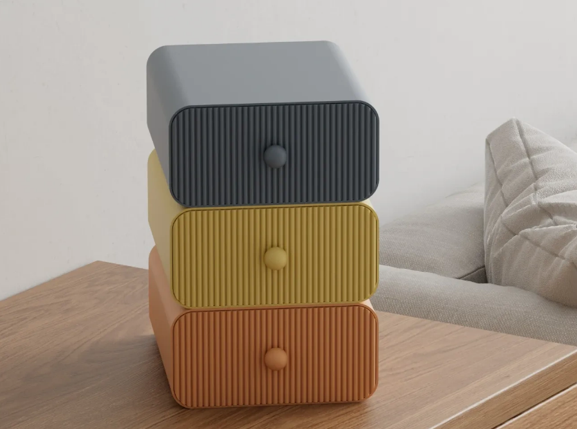 Modular desktop storage box