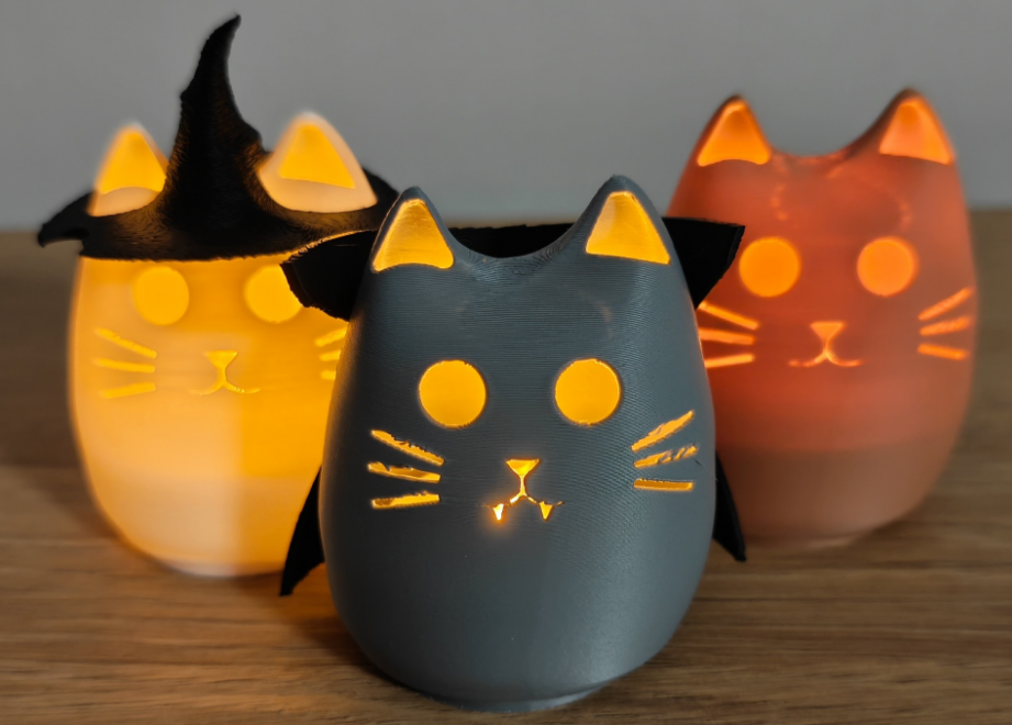 Cat Tealights with Seasonal Add-ons