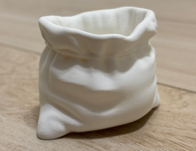 Soft Bag Vase – 3D Printed Fabric Effect Bag