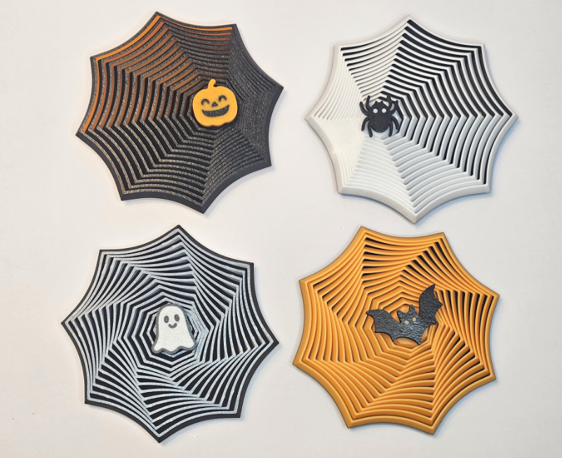 Spider web twisted decompression toy with 4 patterns