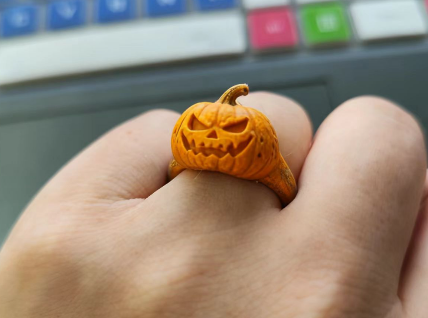 Halloween Pumpkin Head Ring