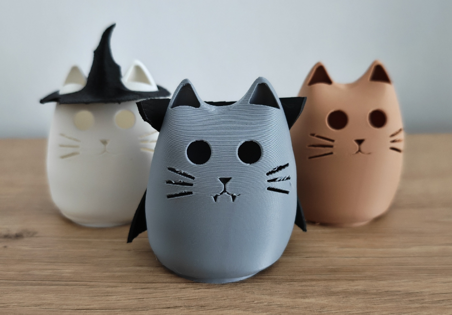 Cat Tealights with Seasonal Add-ons