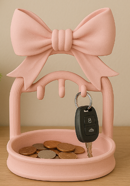 Sweet bow-shaped key tray