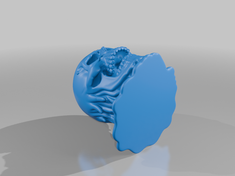 Melted Skull Tealight Holder