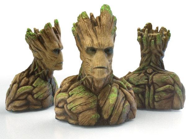 Groot Bust Sculpture